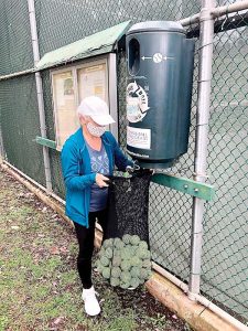 21,000-plus used tennis  balls shipped for recycling